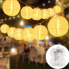 Salcar LED Laternen Lichterkette Outdoor mit Batterie – Timer & 8 Modi, Wetterfest für Hochzeit, Garten, Balkon, Terrasse Salcar