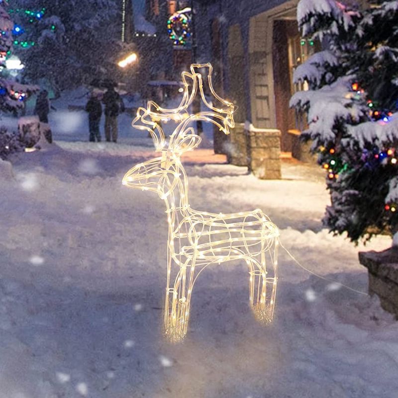 Salcar 60 cm LED reindeer Christmas lights, 140 LEDs