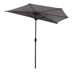 Sekey 270 cm Halbrund Sonnenschirm mit Kurbel, Sonnenschutz UV50+ Sekey