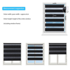 Sekey aluminium blinds without drilling, 25mm aluminium slats, black