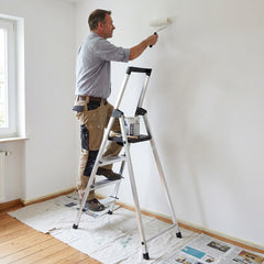 Sekey Aluminium Trittleiter 4/5 Stufen – Klappbar, Rutschfest, Mit Werkzeugablage, TÜV EN131-2, 140/160 cm, Bis 150 kg, Für Haushalt, Garage & Garten