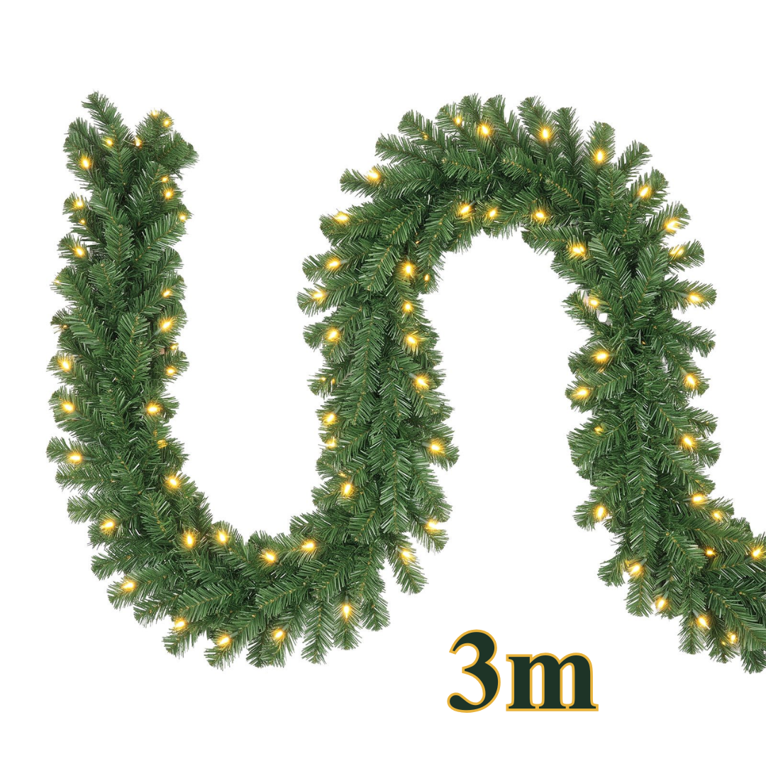 Salcar 3/5/10 m PVC Christmas garland with LED lights 