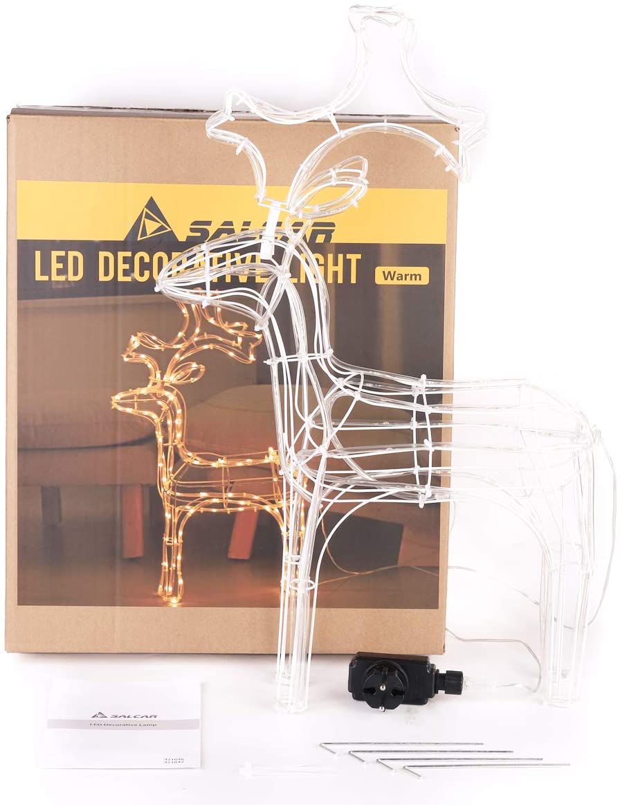 Salcar 60 cm LED reindeer Christmas lights, 140 LEDs