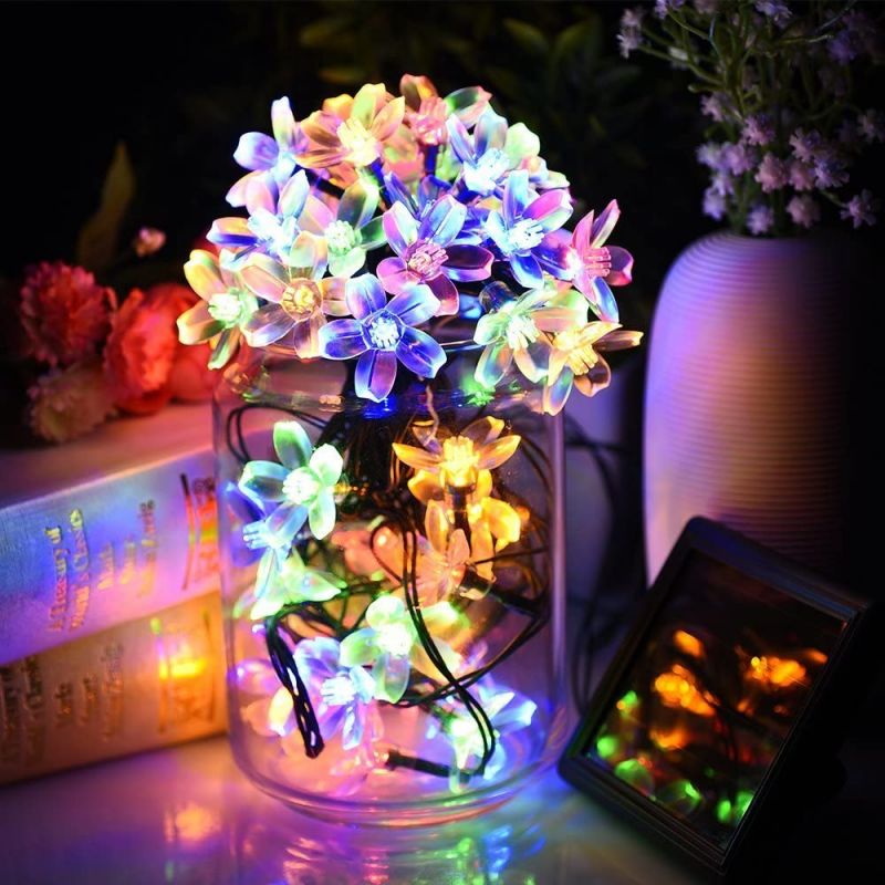 Salcar 5 m LED solar flower fairy lights, 20 LEDs