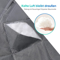 Sekey Magnetischer Thermo-Türvorhang mit Sichtfenster – Kälteschutz & Wärmeschutz, selbstklebend, winddicht, energieeffizient