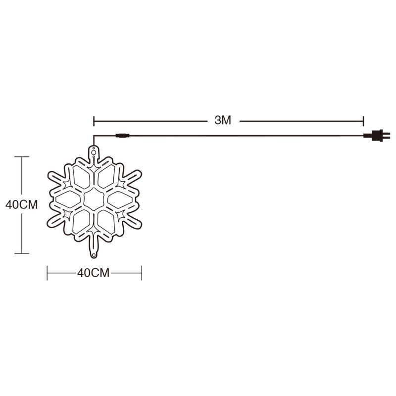 Salcar 40 cm LED snowflake neon light