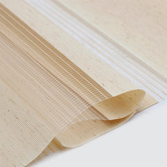 Sekey Doppelrollo - Klemmfix Duo Rollo ohne Bohren, Fensterrollo Jalousie, Sicht- & Sonnenschutz, Gelbleinen Sekey