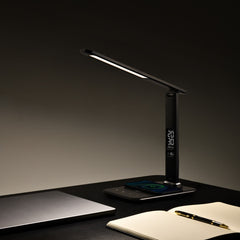 WILIT U13AQ 18W LED desk lamp, with 5 brightness levels/3 color temperatures, with 5W charging function and 10W USB charging function, with alarm clock