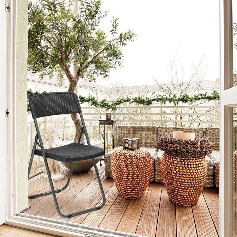 campingstuhl 4er set Sekey 4er Gartenmöbel-Set Robuste Rattan-Optik für Terrasse und Balkon – sekeymall
