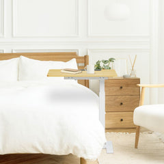 Kpwo Elektrischer Höhenverstellbarer Beistelltisch, mit Rädern, C-Form