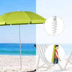 Sekey ∅ 160 cm aluminum beach umbrella with protective cover and ground sleeve, sun protection UV50+