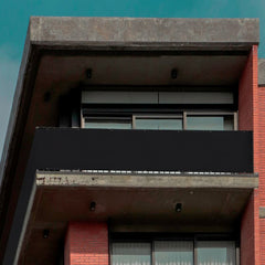 Sekey balcony privacy screen made of 100% polyester, black