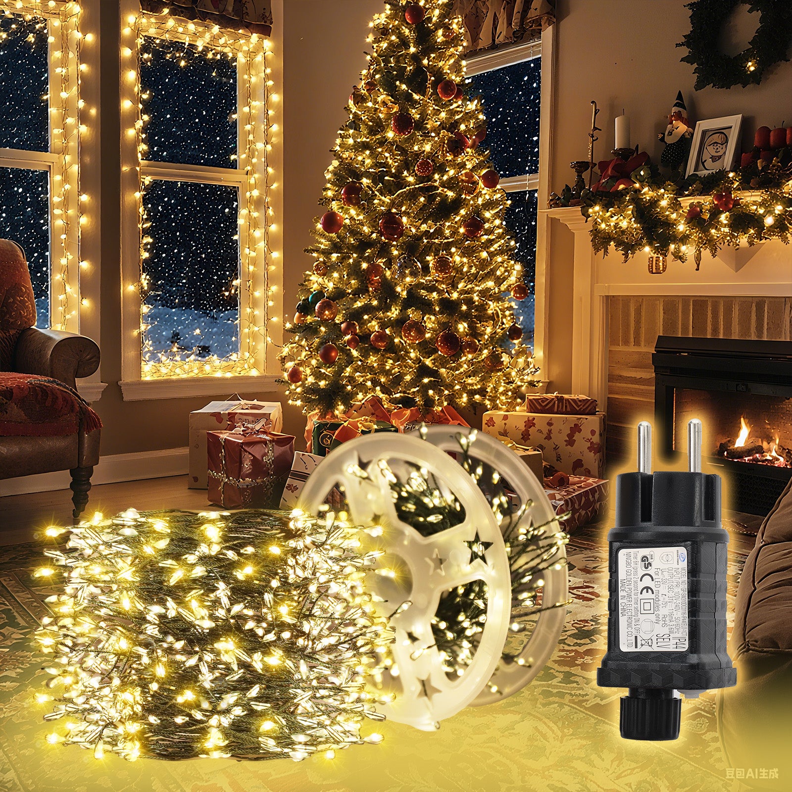 Mipcase LED Krabben Lichterkette – 20 Krabbenförmige Lichter, Batteriebetrieben, Warmweiß – Für Garten, Party & Kreative Deko Lichterkette Krabben