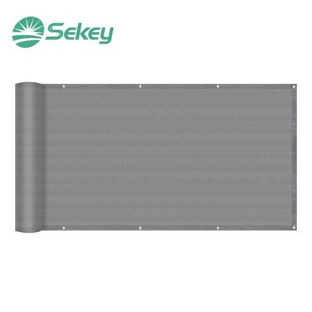 Sekey Balkon Sichtschutz aus 220 g/m² HDPE, Hellgrau