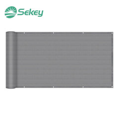 Sekey Balkon Sichtschutz aus 220 g/m² HDPE, Hellgrau