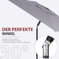 Sekey 180 x 130 cm balcony umbrella rectangular, sun protection UV50+