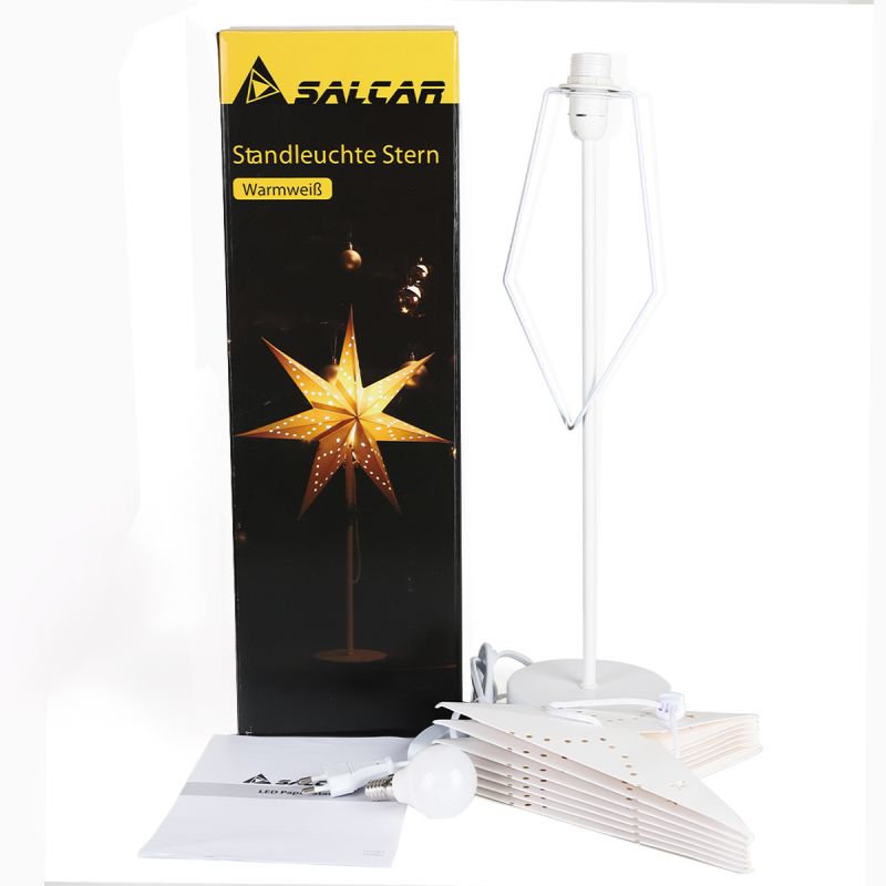 Salcar 35 cm / 55 cm LED Papierstern zum Stehen