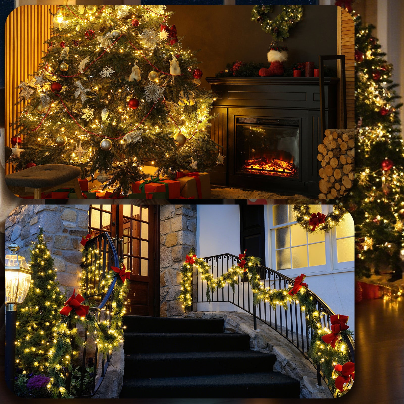 SALCAR 100M 1000 LED Lichterkette aus Kupferdraht – Wasserdicht, 8 Modi, Timer & Memory, Weihnachtsbaum Beleuchtung für Innen & Außen, Warmweiß