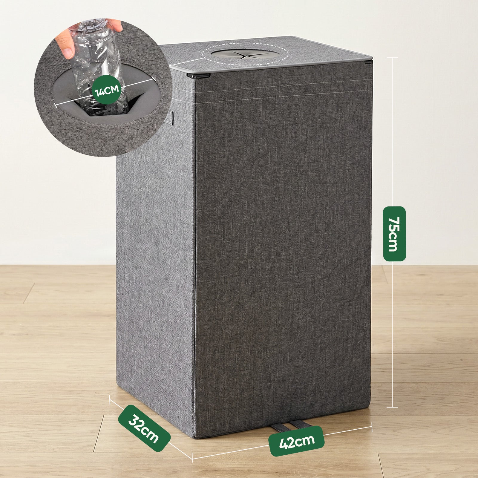 Sekey Pfandflaschen Sammelbehälter 100L mit Rucksack-Innenbeutel, Flas – sekeymall