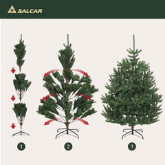 Salcar Artificial Christmas Tree Nordmann Fir – Ultra-realistic, 180 cm / 210 cm with 1118 / 1512 tips, Dense &amp; Robust, For Indoor &amp; Outdoor Use