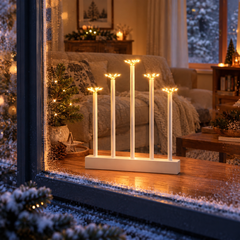 Salcar LED Feuerwerk Dekoleuchte mit 100 LEDs – Warmweiße Fensterdeko mit Timer & flexiblem Kupferdraht