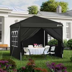 Sekey 3x3 m folding gazebo with 4 side panels and 4 sandbags