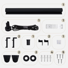 Sekey Verdunkelungsrollo ohne Bohren in Schwarz – Seitenzugrollo mit 100 % Lichtschutz, Klemmfix