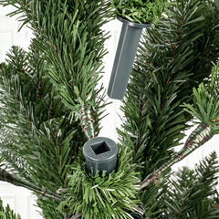 Salcar Künstlicher Weihnachtsbaum Nordmanntanne – PE & PVC, kleiner Christbaum mit dekorativem Topf, 60/90/120 cm