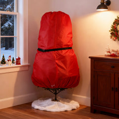 Salcar SALCAR Weihnachtsbaum Aufbewahrung 138 × 185 cm – Weihnachtsbaumtasche für Bäume bis 2,4 m, mit Schnallen, Kordelzug & Kartenschlitz, Wasserdicht & Reißfest