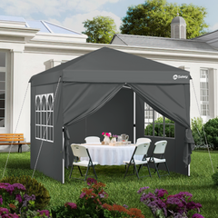 Sekey 3x3 m folding gazebo with 4 side panels and 4 sandbags
