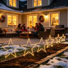 Salcar 3/6 piece set LED solar garden lights with star