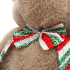 Salcar Weihnachtsfigur Plüsch-Bär 55–70 cm – Stehende Weihnachtsdeko mit verstellbaren Teleskopbeinen, Weicher Plüschbär für Kamin, Fensterbank & Wohnzimmer