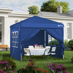Sekey 3x3 m folding gazebo with 4 side panels and 4 sandbags