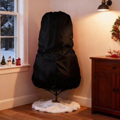 Salcar SALCAR Weihnachtsbaum Aufbewahrung 138 × 185 cm – Weihnachtsbaumtasche für Bäume bis 2,4 m, mit Schnallen, Kordelzug & Kartenschlitz, Wasserdicht & Reißfest