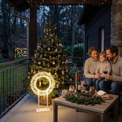 Salcar LED Lichtkranz Ø35/55 cm – 500/1000 warmweiße LEDs, 2-in-1 Weihnachtsdeko für Innen & Außen