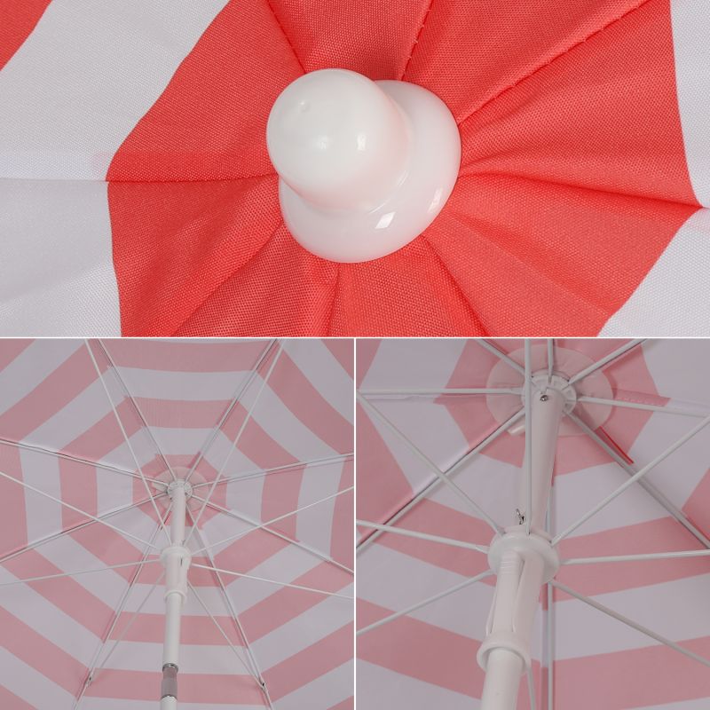 Sekey ∅ 160 cm beach umbrella with protective cover, sun protection UV25+