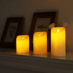 Salcar set of 3 LED candles battery operated