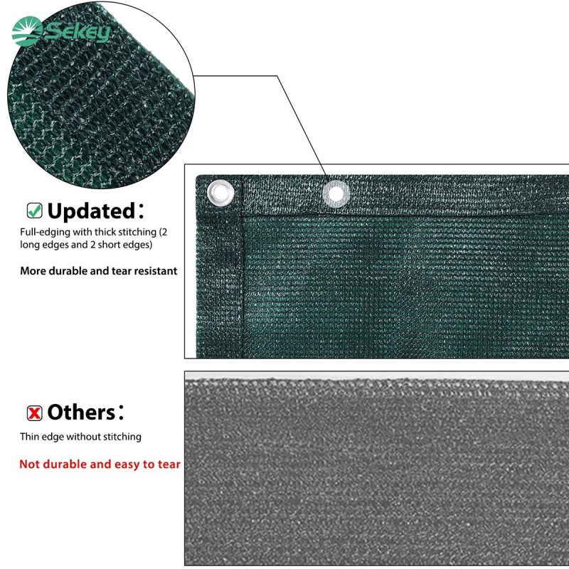 Sekey balcony privacy screen made of 220 g/m² HDPE, green