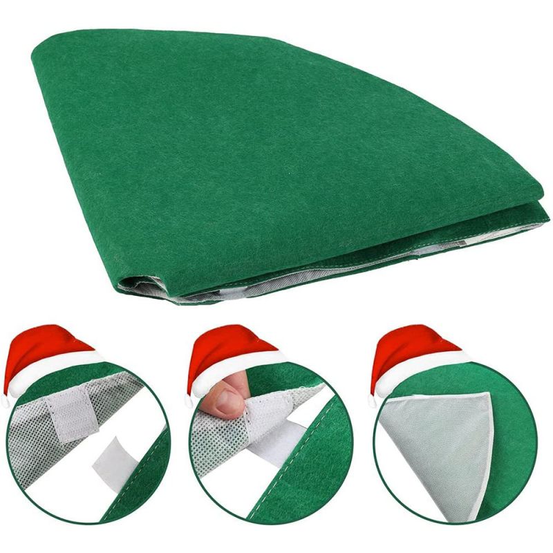 SALCAR Christmas Tree Skirt Round Shape Christmas Tree Stand, Felt Carpet Blanket Cover for Christmas Tree for Floor Decoration Green