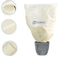 Sekey winter protection pot plant bag made of 50 g/m² nonwoven fabric, beige