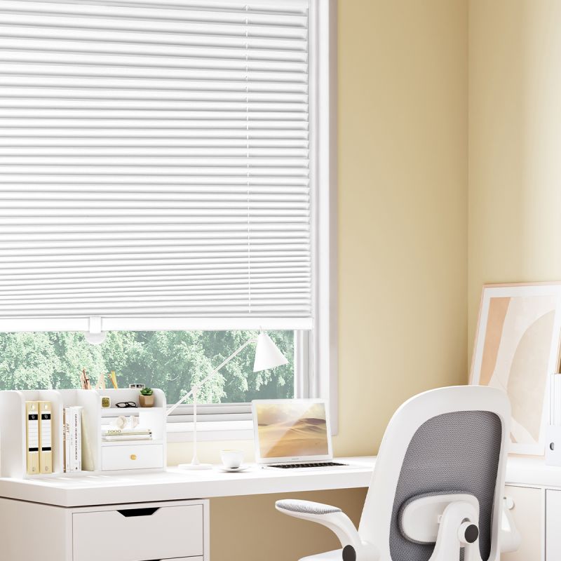 Sekey pleated blinds without drilling, 100% blackout, white