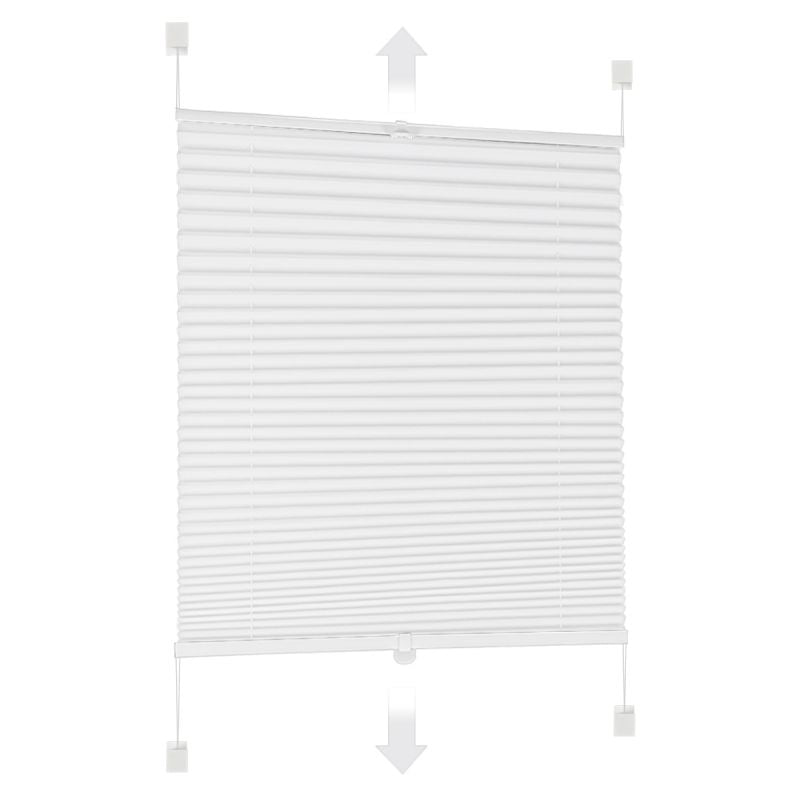 Sekey pleated blinds without drilling, 100% blackout, white