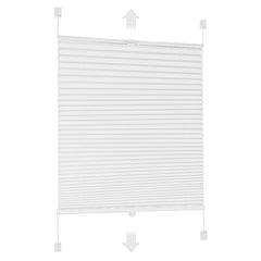 Sekey pleated blinds without drilling, 100% blackout, white