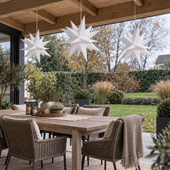Salcar LED Papierstern Weiß – Beleuchteter 3D Weihnachtsstern mit 18 Spitzen, Warmweißes Licht, Hängende Weihnachtsdeko für Fenster & Innenbereich, Herrnhunter Sterne