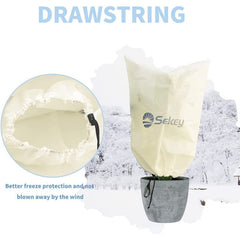 Sekey winter protection pot plant bag made of 50 g/m² nonwoven fabric, beige