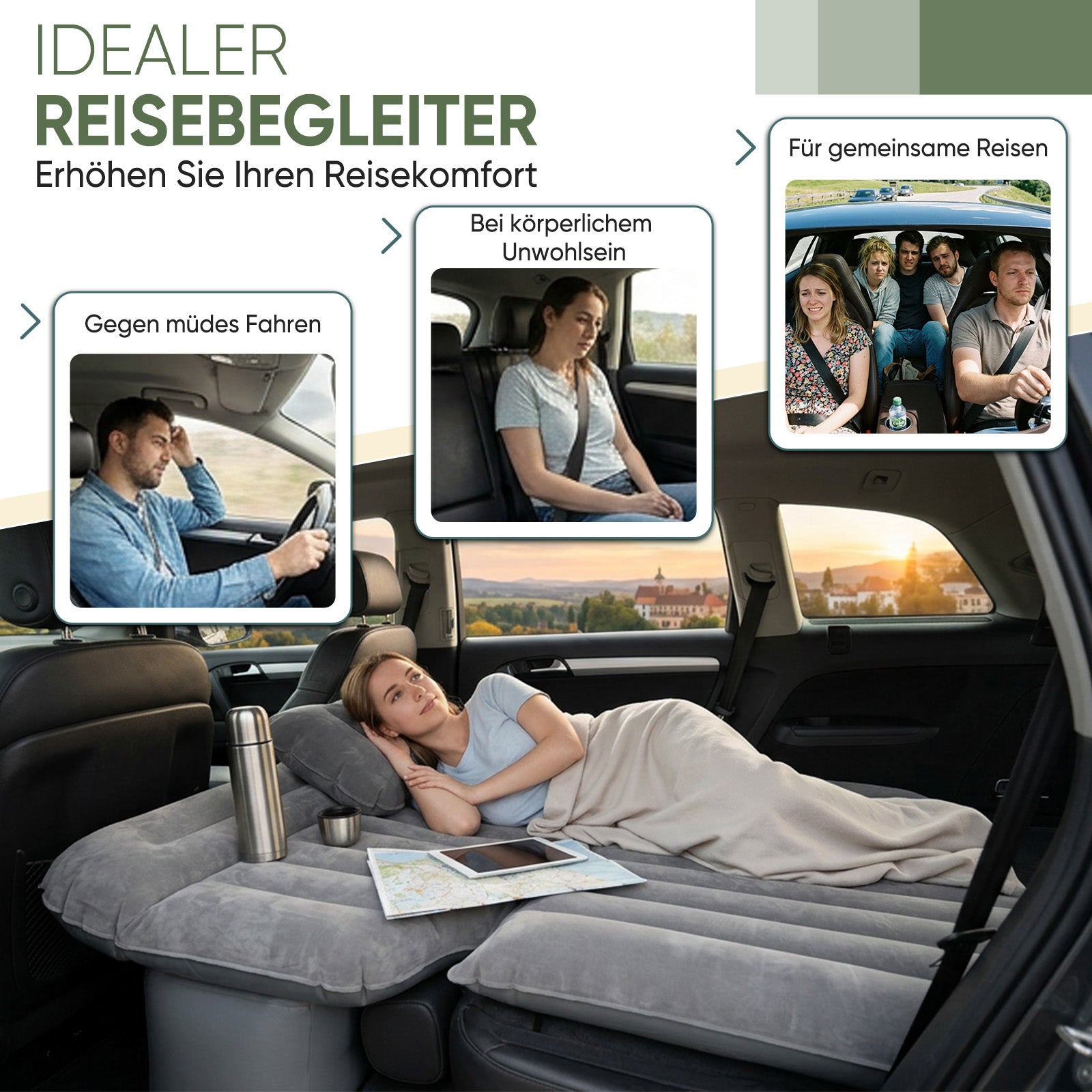Sekey Auto-Luftmatratze mit 12V-Pumpe – SUV Matratze für 2–3 Personen, – sekeymall
