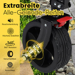 Sekey XXL Bollerwagen Faltbar 150L – Mit Bremsen, 150 kg Tragkraft, Breite All-Terrain-Reifen, Patentierter 4-Wege-Faltmechanismus, Kein Aufbau nötig (Modell 4020)