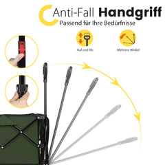 Sekey XXL Bollerwagen Faltbar 150L – Mit Bremsen, 150 kg Tragkraft, Breite All-Terrain-Reifen, Patentierter 4-Wege-Faltmechanismus, Kein Aufbau nötig (Modell 4020)