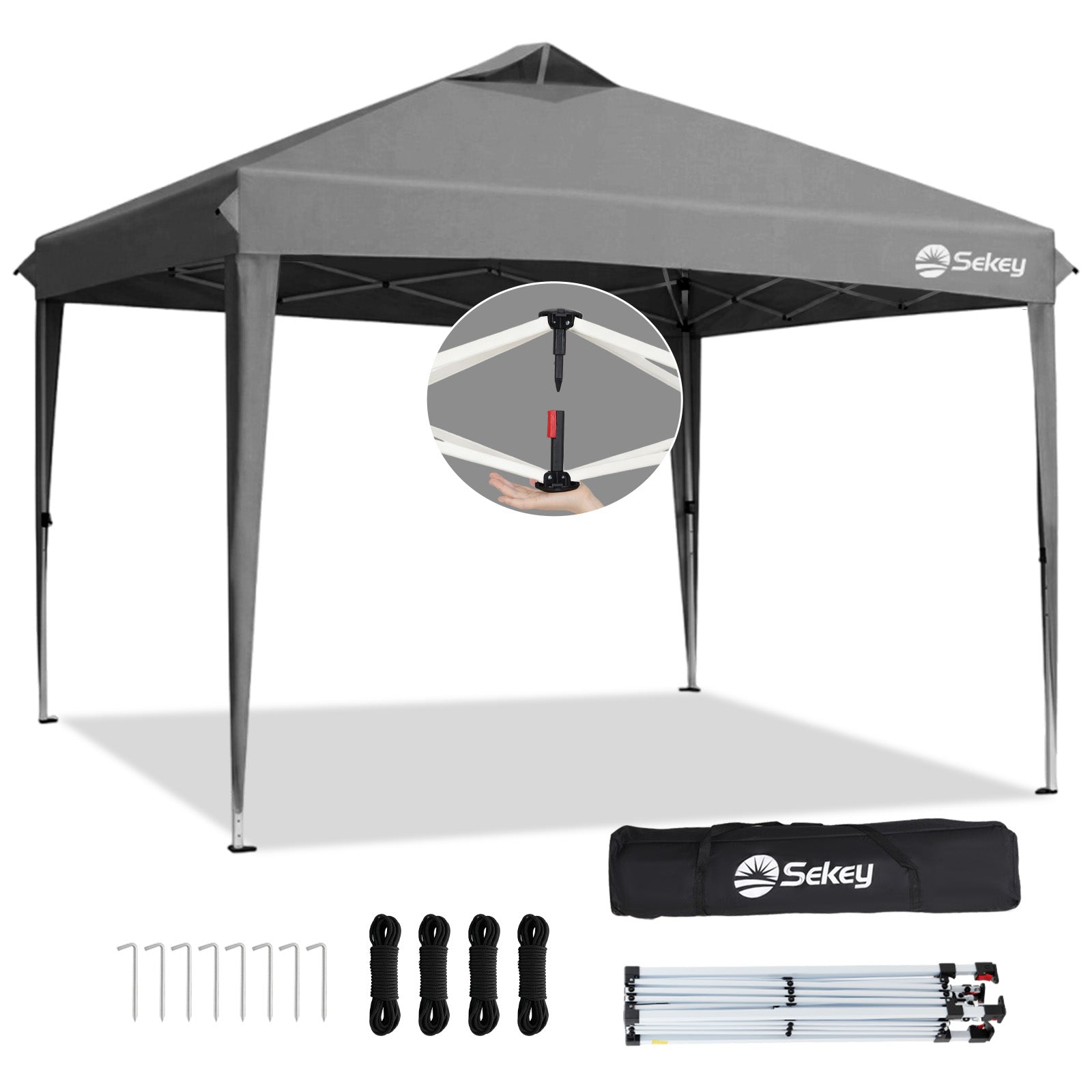 Sekey Pop Up Pavillon 3x3 m Wasserdicht & Winterfest – Faltpavillon mi – sekeymall