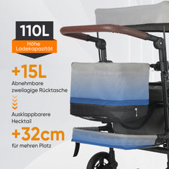 Sekey 150KG Foldable Wagon with Canopy, Children's Handcart, 5050 